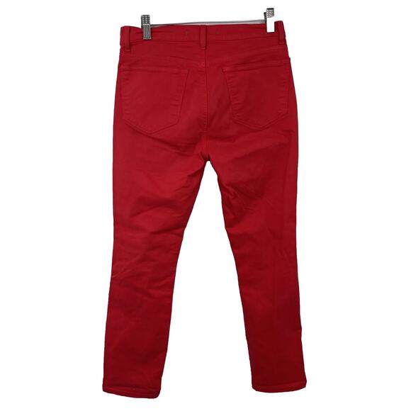 J BRAND Skinny Leg Brt Red Bright Low Rise Jeans Size 28 Denim USA - Picture 2 of 11
